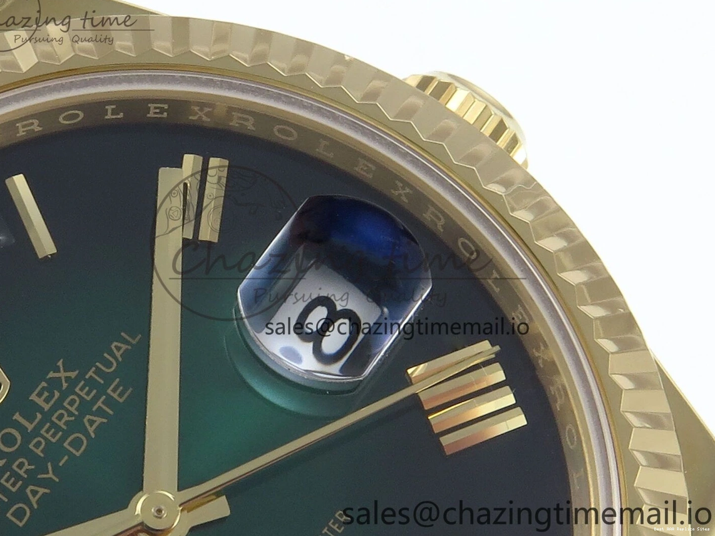 Best AAA Replica Sites Green Weight) 803 1:1 on Edition Effortless Bracelet 228238 (Gain Ombre Date President Noob Day 40 YG A2836 Roman Dial Best 1226